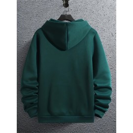 Fashionable Casual Men's Long Sleeve -Lined Zip-Up Jacket - Fresh and Fun Pattern Design, Lightweight and Comfortable, Suitable for Various Occasions, Breathable Material, Easy to Match, Adds a Pop of Color to Your Daily Look, Perfect for Casual