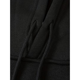 [Pullover for Casual Attire] Thick Warm Solid Color Hooded Sweatshirt | Casual Loose Fit Sweater with Front Pocket, Machine Washable for Fall Winter (Solid Color Options)