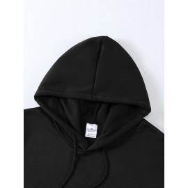 [Pullover for Casual Attire] Thick Warm Solid Color Hooded Sweatshirt | Casual Loose Fit Sweater with Front Pocket, Machine Washable for Fall Winter (Solid Color Options)