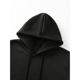 Men's Custom Photo/Text Hooded Sweatshirt - Personalized Logo & Photo Printing, Casual Loose Fit Pullover with Your Own Design, Machine Washable for Casual Attire, Events, Team Uniforms & Promotional Branding