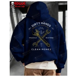 [Trendy Leyo Hoodies] Trendy Dirty Hands Clean Money Print Leyo Hoodies - Casual Versatile Long Sleeve Hooded Sweatshirt for Men's and Women's Autumn Winter