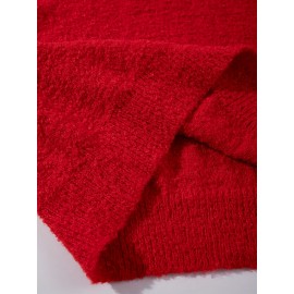 Unisex Casual Knit Sweater | Crew Neck, Long Sleeve, Loose Fit, Solid Color, Rib-Knit, Pullover Style, Suitable for Fall/Winter - ANDREILEE