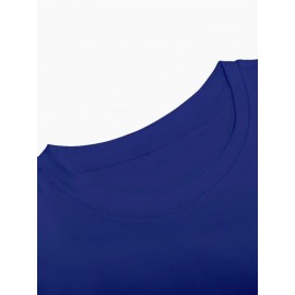 Men's Black 100% Cotton Short Sleeve T-Shirt - Loose Fit Summer Casual Crew Neck Tee with Breathable Fabric, Classic Round Neck & Relaxed Style for Casual Attire, Machine Washable Top