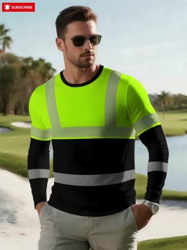 Men'S 3D Print Tropical Leaf Pattern Long Sleeve T-Shirt - Neon Green/Black/Royal Blue, Lightweight Breathable Fabric, All-Season Casual & Outdoor Sports Crew Neck Top, Bold Digital Print Design, Machine Washable Short Sleeve Shirt for Men, Graphic Tee Men, Men Graphic Tee, Men' T Shirt, Men Graphic T Shirt, Designer T Shirt Men, Graphic T Shirt Men, Men T Shirt For Men, Long Sleeve Shirt For Men, Tee Shirt For Men, Men T-shirt, Men Shirt, Men Clothes, T Shirt For Men, T-shirt For