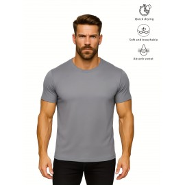 Men's Custom Gym T-Shirts Personalized with Your Logo/Photo/Text - Quick-Dry Breathable Fabric, Custom Fit for Team Uniforms, Fitness Training & Corporate Events - Upload Your Own Design for Branding & Gifts - Machine Washable Athletic Shirts - Round Neck Geometric Pattern for Men - Ideal for Workouts & Team Wear - Soft & Comfortable Custom Short Sleeve T-Shirt, Customised T Shirt