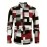 Men's Long Sleeve Dress Shirt with Collar & Button Front - Geometric Pattern Button- Shirt, Machine Washable Spring/Fall Casual & Smart-Casual Blouse for Office, Wedding, Events - Classic Buttoned-Up Style (Regular Fit)
