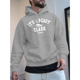 Men's Black Christmas Hooded Sweatshirt with Clark 