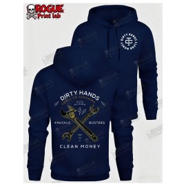 [Trendy Leyo Hoodies] Trendy Dirty Hands Clean Money Print Leyo Hoodies - Casual Versatile Long Sleeve Hooded Sweatshirt for Men's and Women's Autumn Winter