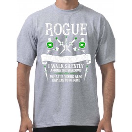 Rogue The Shrouded Blade - Shadows and Secrets Mens Short Sleeve T-shirt Red Black Gray