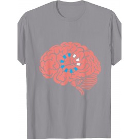 Funny Brainrot Mens T-Shirt | Crew Neck, Medium Stretch Fabric, Print Pattern, Suitable for All Seasons and Various Occasions